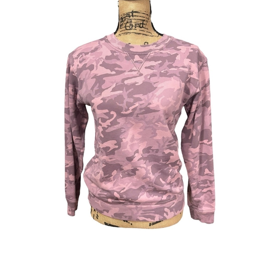 Lululemon All Yours Crew Terry Sweatshirt Pullover Incognito Camo Pink Size 4 - Picture 7 of 7